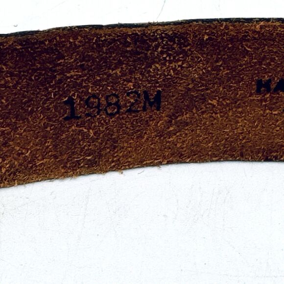 Vintage Tex Tan Belt size 40 Hand Tooled Leather Sunset Trees Mountains Birds - Picture 10 of 12